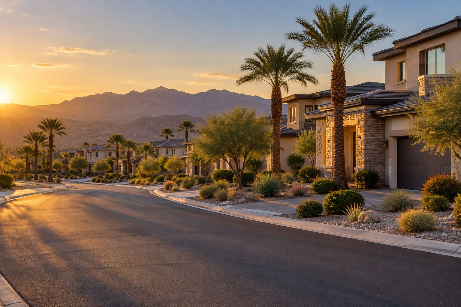 A Summerlin, Las Vegas residential street, illustrative
